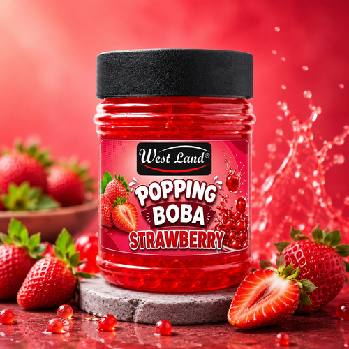 STRAWBERRY POPPING BOBA 450GM